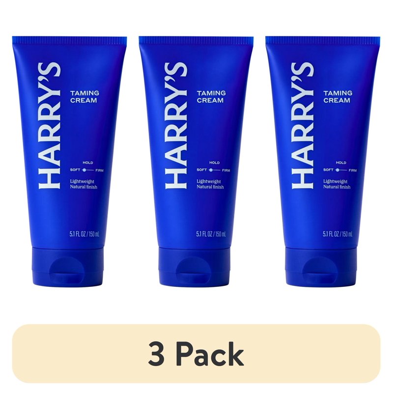 Men's Taming Hair Cream with Soft Hold & Natural Finish - 3 Pack