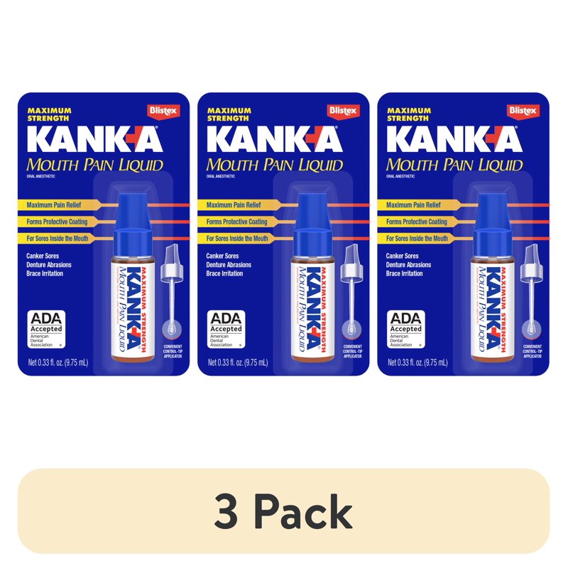 Oral Pain Relief Liquid with Benzocaine - Multipack Available