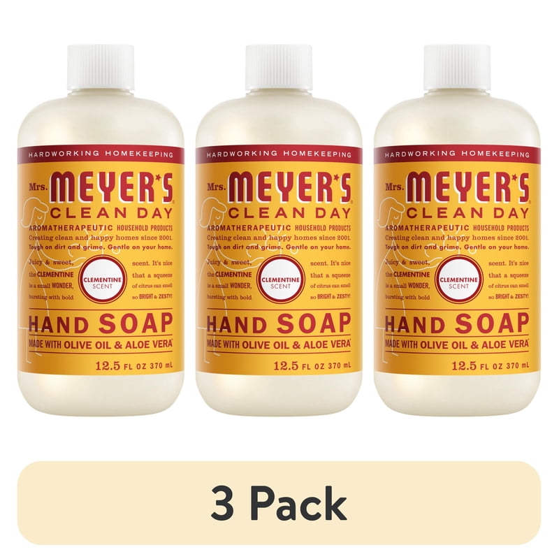 Mrs. Meyer’s Clean Day Hand Soap - Clementine Scent, 12.5 Fl Oz, 3 Pack