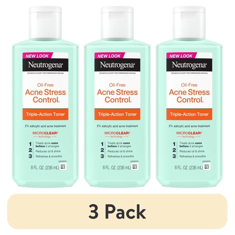 Acne Stress Control Face Toner with Salicylic Acid - 3 Pack