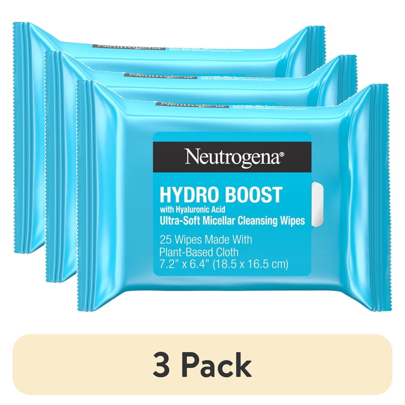 Hydro Boost Makeup Remover Wipes - Gentle Facial Cleansing Towelettes