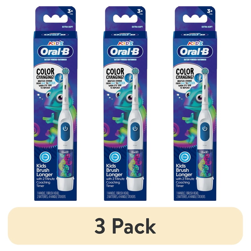Kids Electric Toothbrush Pack - Color-Changing Bristles, Ages 3+