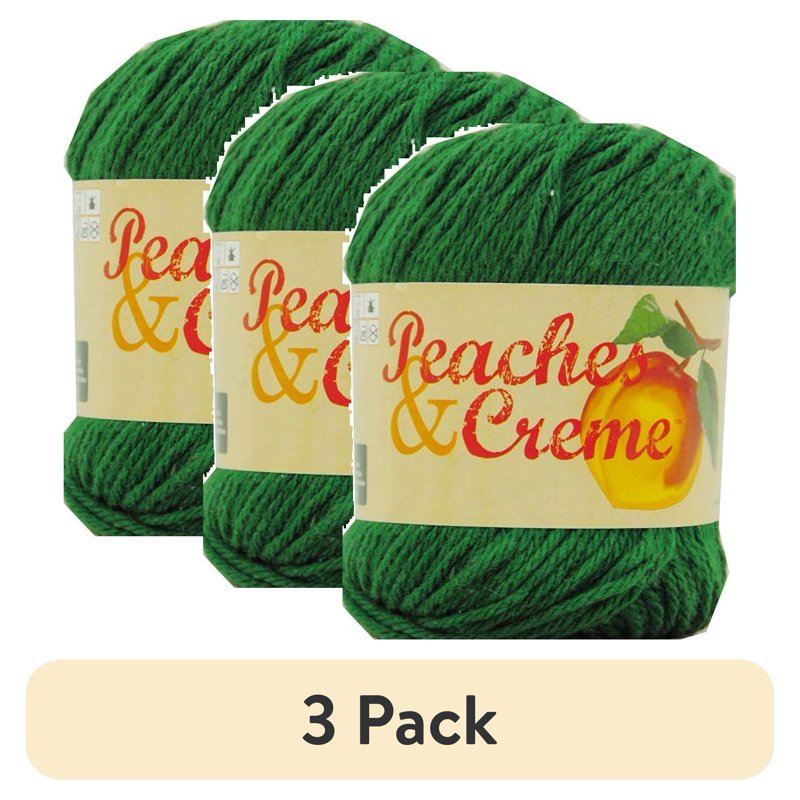 Cotton Yarn 3-Ply 2.5 oz - Vibrant Forest Green for Knitting & Crocheting
