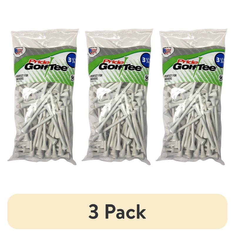 Wood Golf Tees 2.75 Inch - Durable 90 Count for Consistent Drives