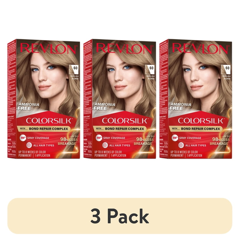 Permanent Hair Dye Kit with Bond Repair Complex - 3 Pack, 98% Gray Coverage