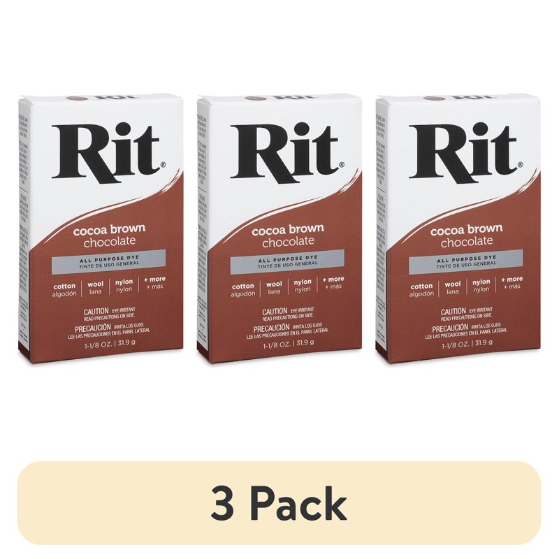 Powder Dye Cocoa Brown for Fabric - Rit All Purpose Dye