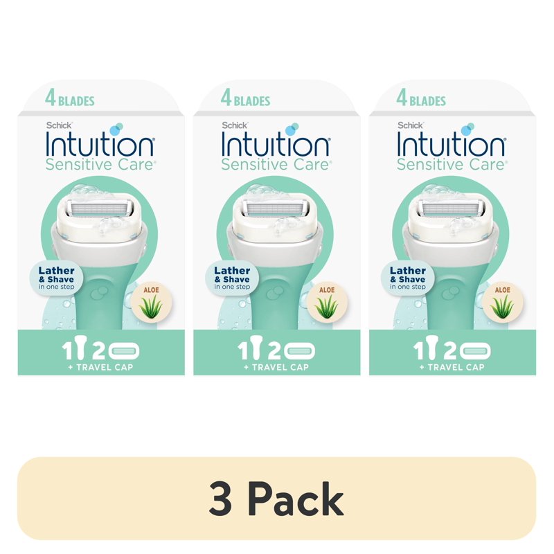 Women's Razor Handle & 2 Refill Blades - Sensitive Care 4-Blade Shaving System