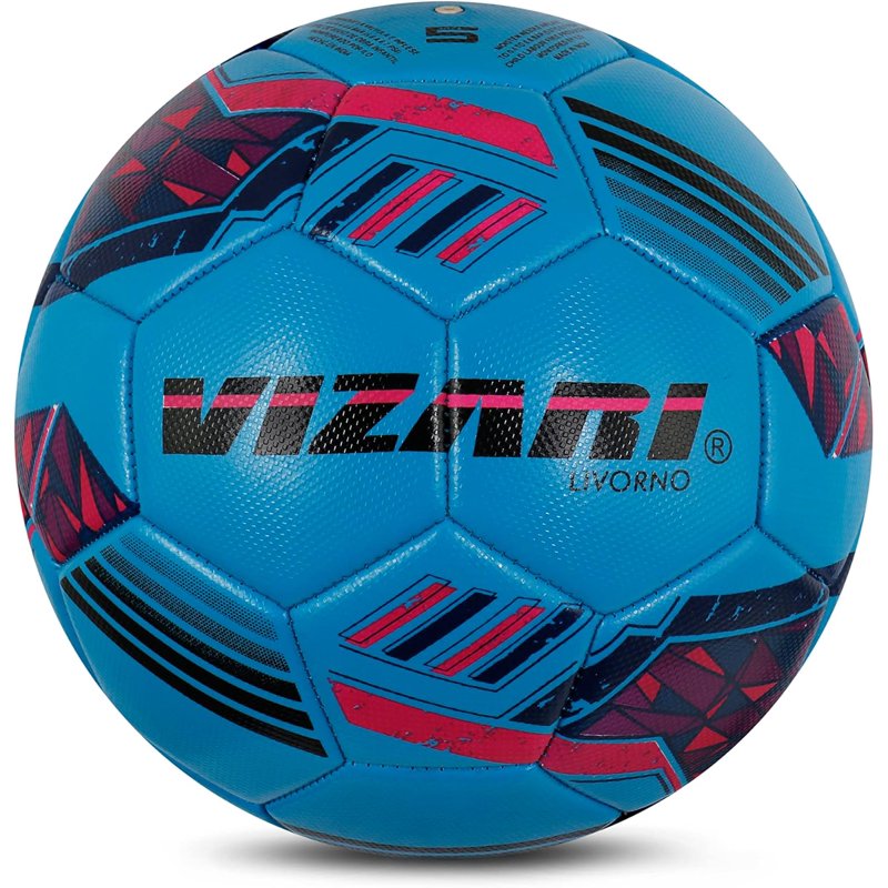 Vizari Livorno Soccer Ball - Sizes 3 4 5, Sky Blue - Durable TPU, 3-Color Pack