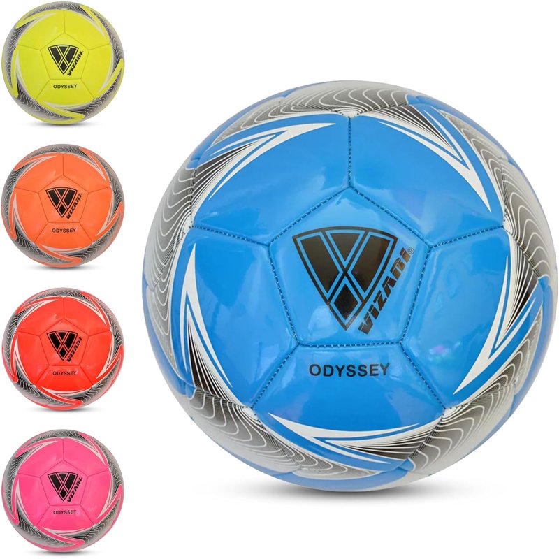 Vizari Odyssey Soccer Ball Size 3 4 5 – Blue, Durable for Indoor & Outdoor Play