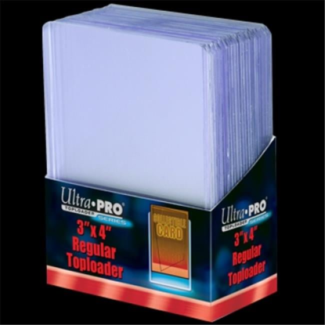 3x4 Card Toploader Holders Pack of 25 - Clear Rigid Plastic Protectors