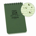Weatherproof Pocket Notebook 3x5 Green - Water-Resistant Spiral Journal