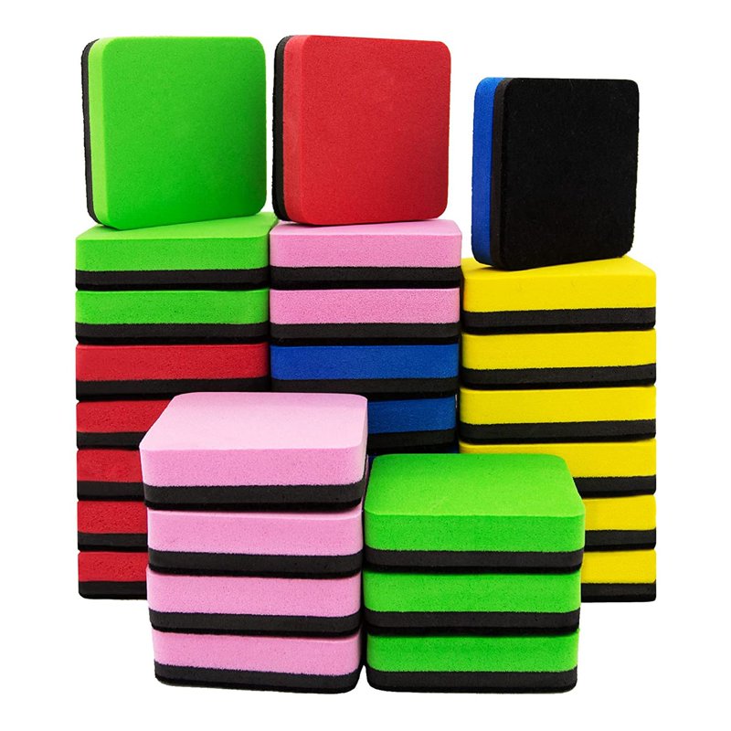 Magnetic Whiteboard Erasers Set - Washable & Reusable for Dry Erase Boards