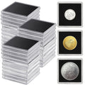 30 Pcs Acrylic Coin Holders with 5 Sizes for Collectors, Silver Dollar Storage Cases