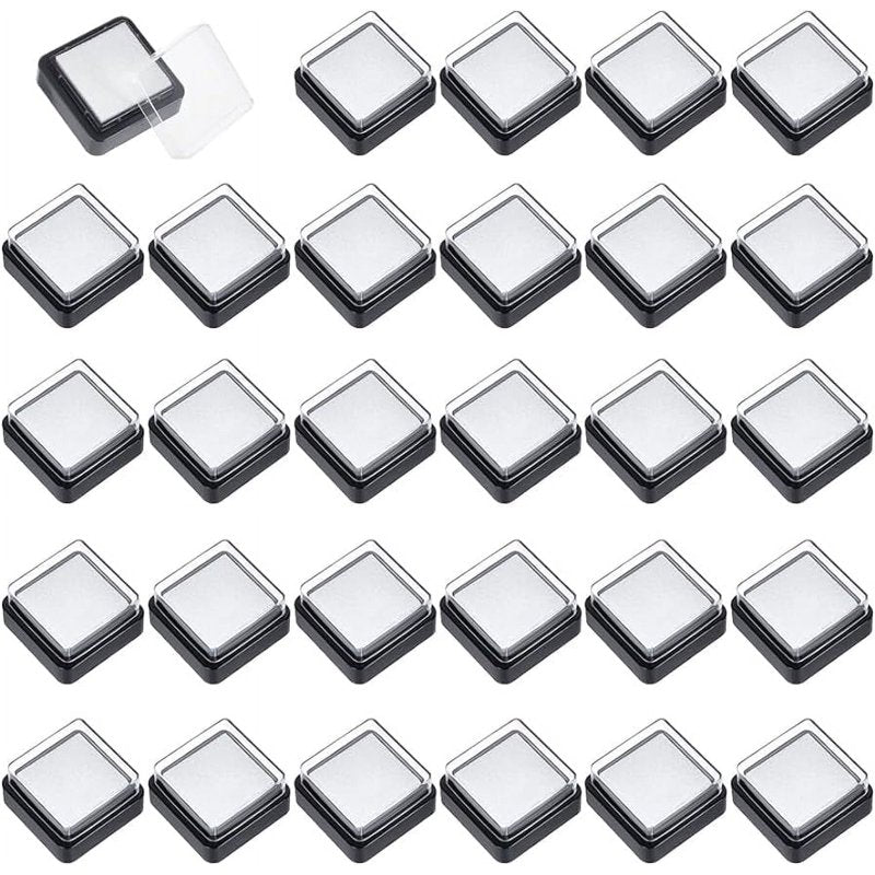 30 Pcs Blank Ink Pad Set for DIY Crafts & Stamp Making - Refill & Customization