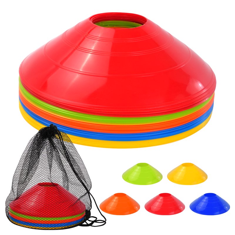 30 Pcs Disc Cones - Agility Training Cones with Carry Bag for Soccer, Football, Basketball