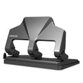 Power Assist 30-Sheet Capacity Three-Hole Punch for Office Use - Black