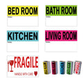 Home Moving Labels 300 Pack - 3x2 Inch Color Coded Adhesive Stickers for Boxes