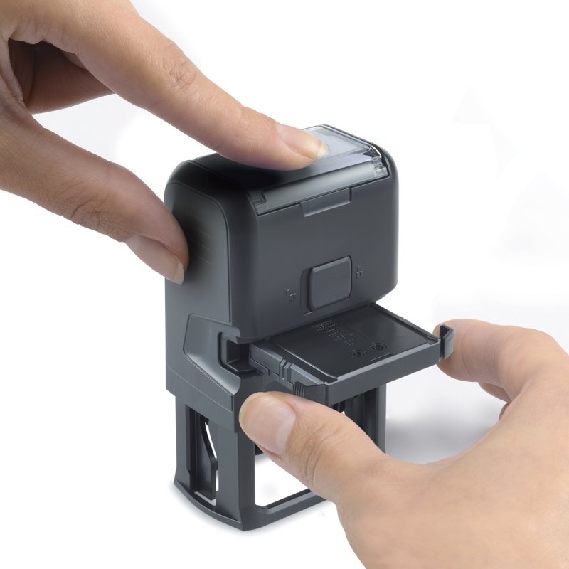 Self-Inking Date Stamp 5-in-1 with Interchangeable Messages, 1 x 1.63 in.