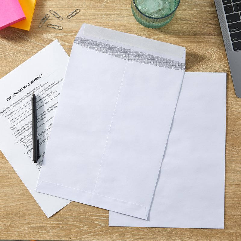 Office Envelopes 9x12 Inch White Peel & Stick Catalog Envelopes, 100 Pack