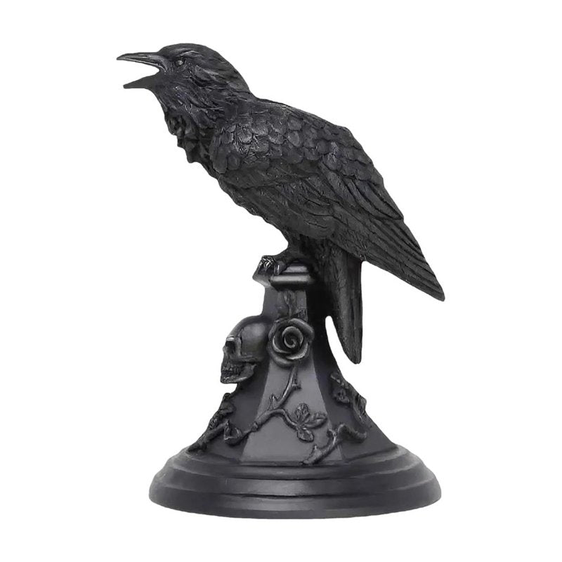 Candlestick Gothic Raven Resin Candle Holder - Variation: Candlestick-B