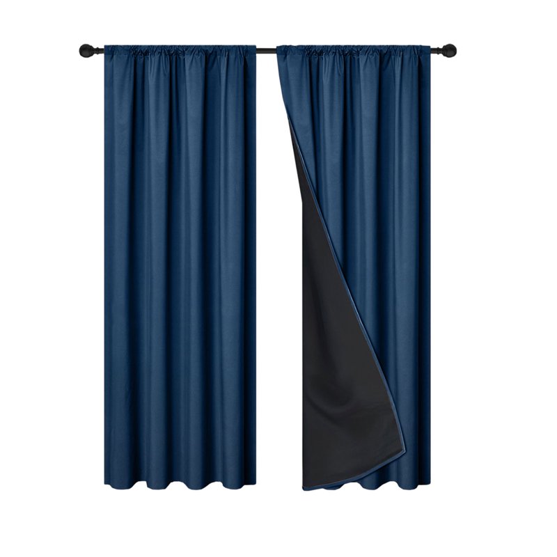 Blackout Window Curtain with Sun & Heat Protection, Sound Insulation 200x100cm