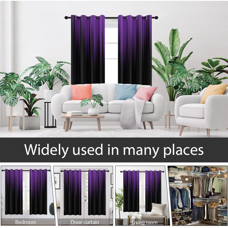 Blackout Window Curtains with Thermal Insulation for Bedroom & Living Room - 1 Pair, Modern Design