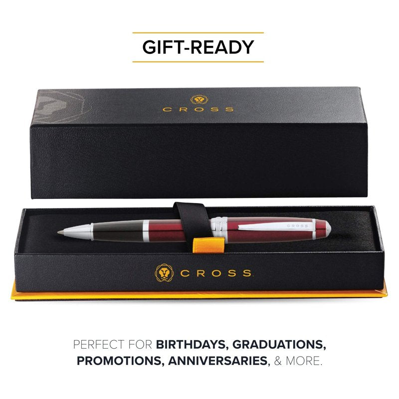 Cross Bailey™ Red Lacquer Rollerball Pen - Smooth Writing Gift
