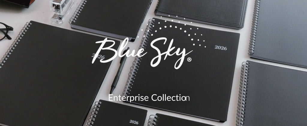 2026 Blue Sky Monthly Planner 8x10 Passages Charcoal Metallic