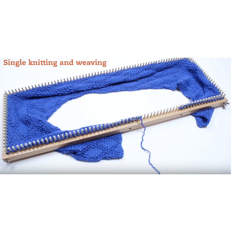 28-Inch Wooden Knitting Loom Board with 168 Pegs, Adjustable for Sweaters & Afghans