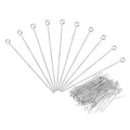 Stainless Steel Eye Pins for Jewelry Making - 200pcs, 22 Gauge, 70mm Length