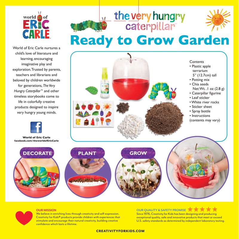 Kids Garden Kit with Terrarium - The Very Hungry Caterpillar Craft & Science Set
