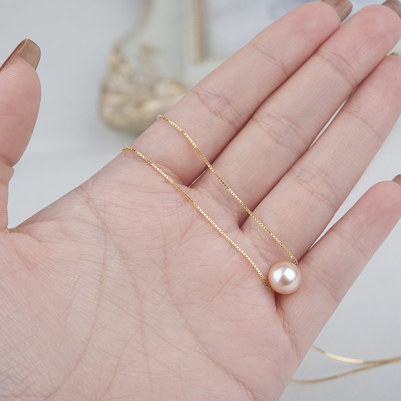 Sterling Silver Pearl Necklace for Soul Sister Gift - Multiple Colors & Chain Options