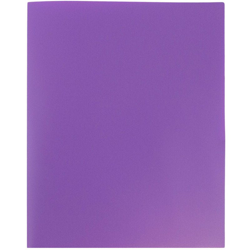 2-Pocket Plastic Folder Set - Purple Office & School Organization (3 Pack)