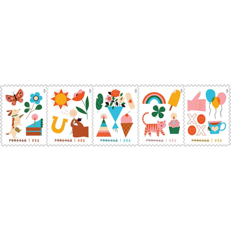 Thinking of You USPS Forever Postage Stamp Sheet of 20 - US First Class Letter