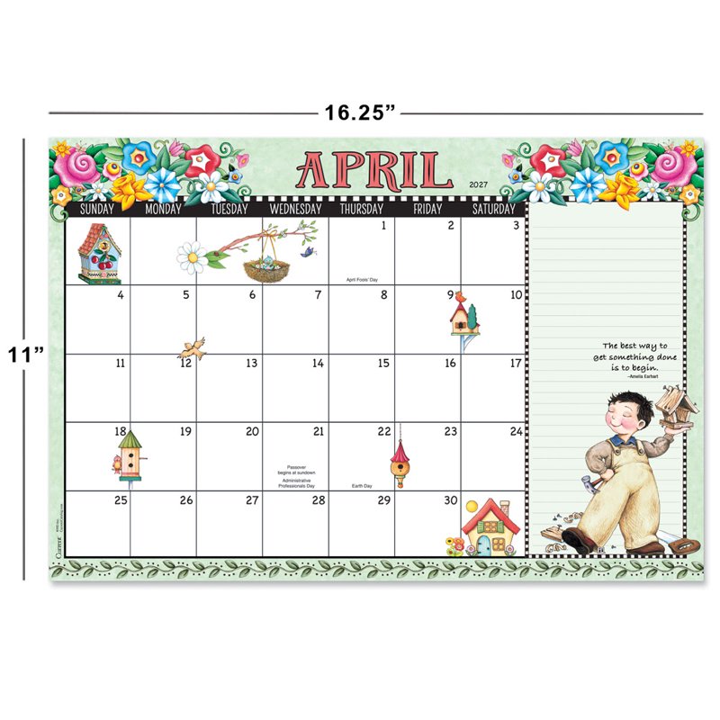 Mary Engelbreit Desk Calendar Pad - 24-Month Large Office & Home Planner