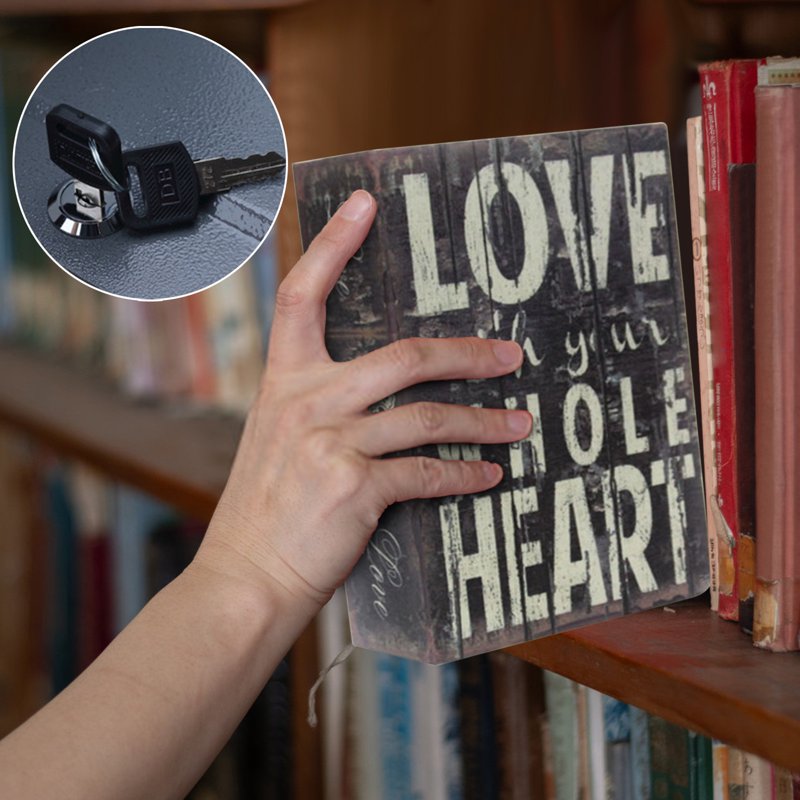 Diversion Book Safe with Combination Lock - Hidden Metal Security Box