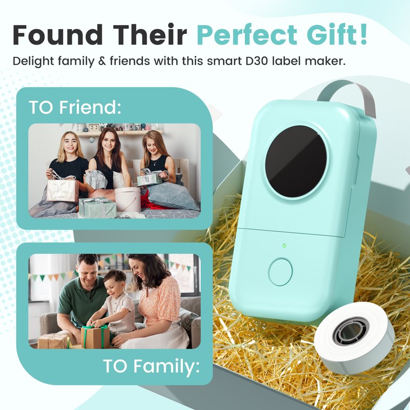 Thermal Label Printer Bluetooth Wireless Pocket Label Maker for Home & Office