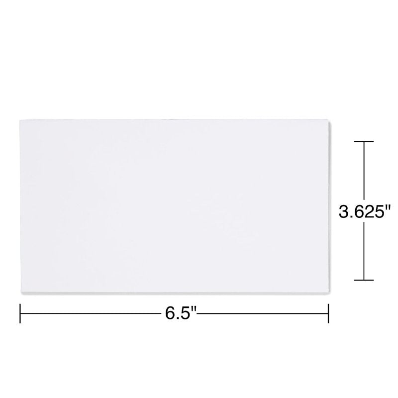 Gummed Business Envelopes - Standard #6 3/4 Size, 24 lb White Wove, 500/Box