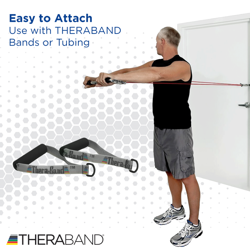 Resistance Band Handles for Exercise & Rehabilitation - Pair