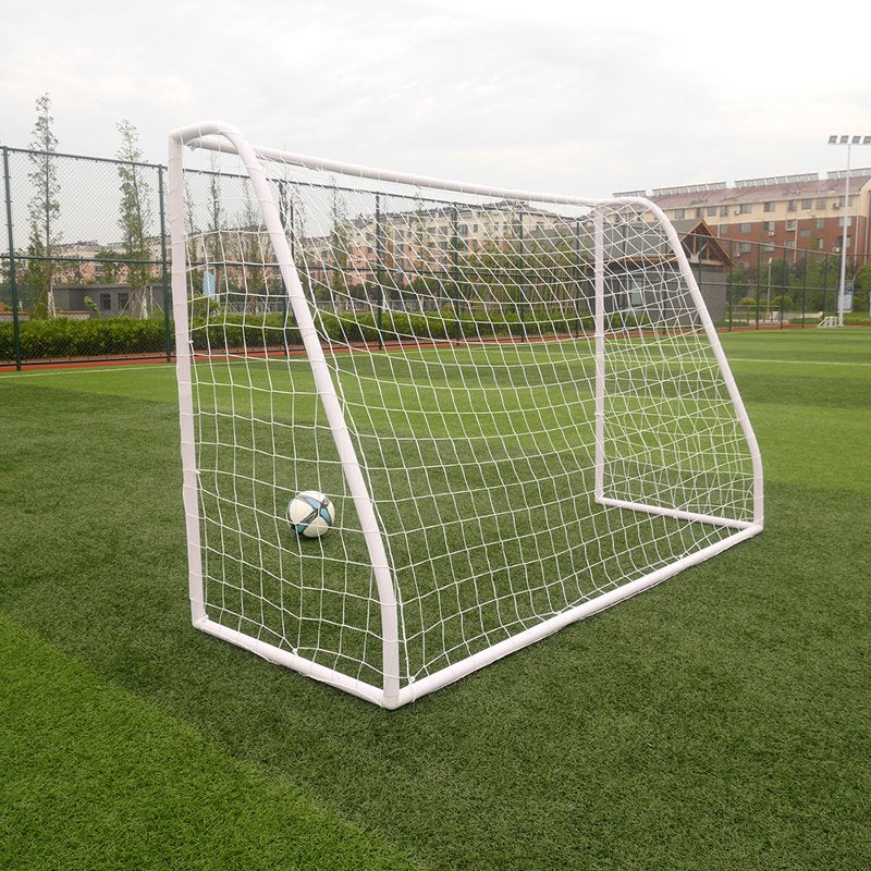 Portable 8x5x2.7 ft Soccer Goal with Net and Anchors – Outdoor Practice Training Aid, White