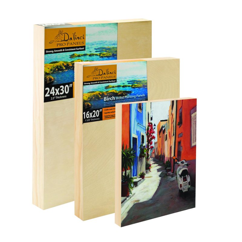 Artist Wood Panel for Painting - Multiple Sizes, Archival Quality