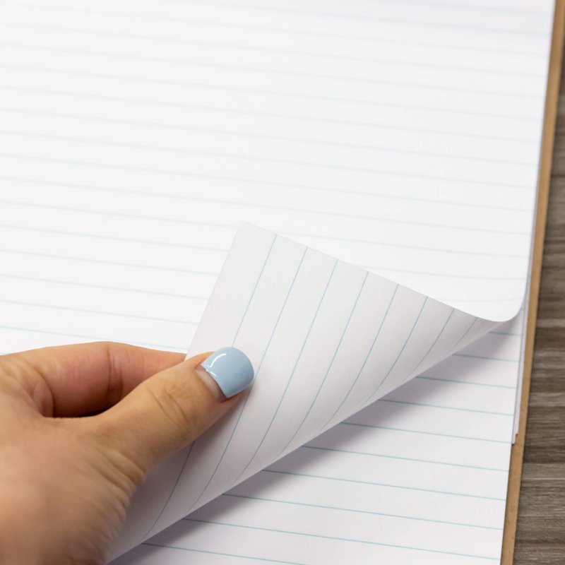 Perforated Writing Pads Set - 12 Pack, 50 Sheets Each, White, 8.5x11.75 Inches
