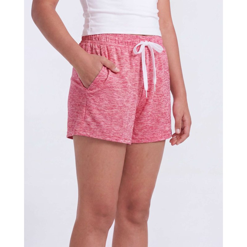 Girls' Athletic Shorts 4 Pack - Moisture Wicking, Pockets, Teen Kids Sportswear