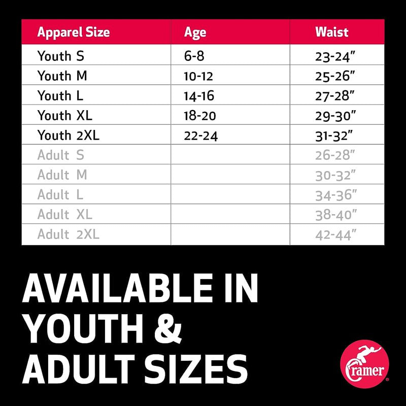 Youth Football Game Pants with 7 Impact-Absorbing Pads - Black, High-Rise Hip & Thigh Padding