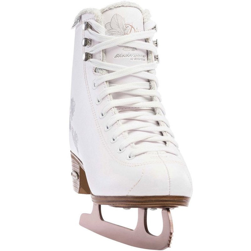 Women’s Figure Ice Skates - White and Rose Gold for Adult Skating