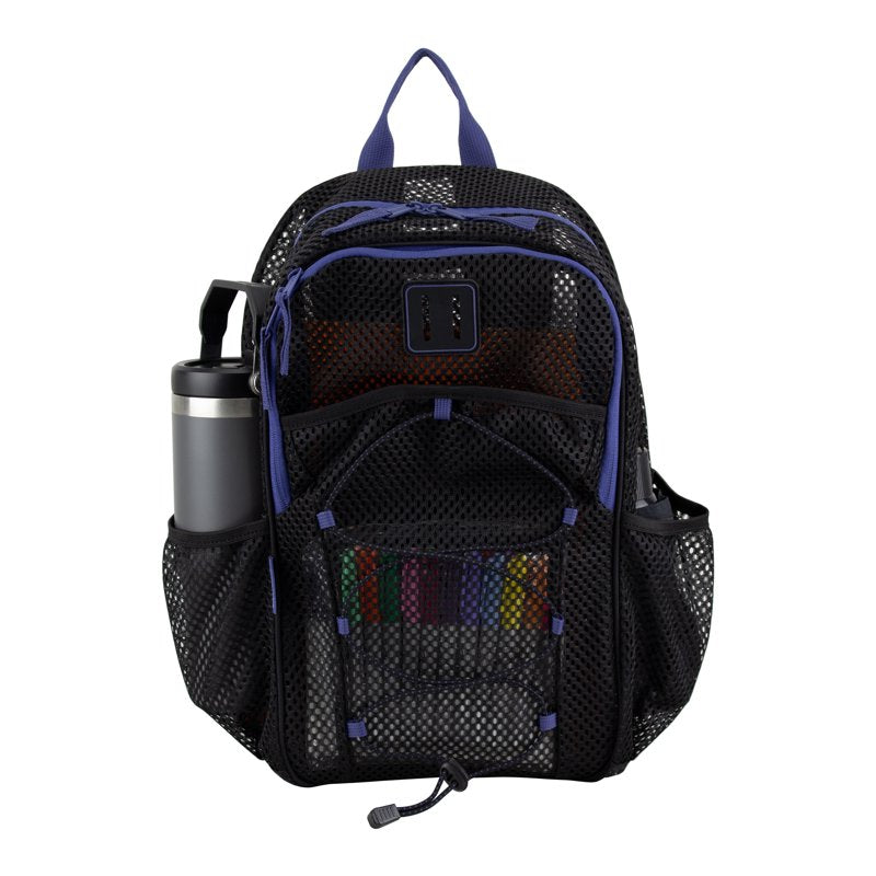 Unisex Mesh Backpack with Multiple Compartments - 17 Inch Capacity