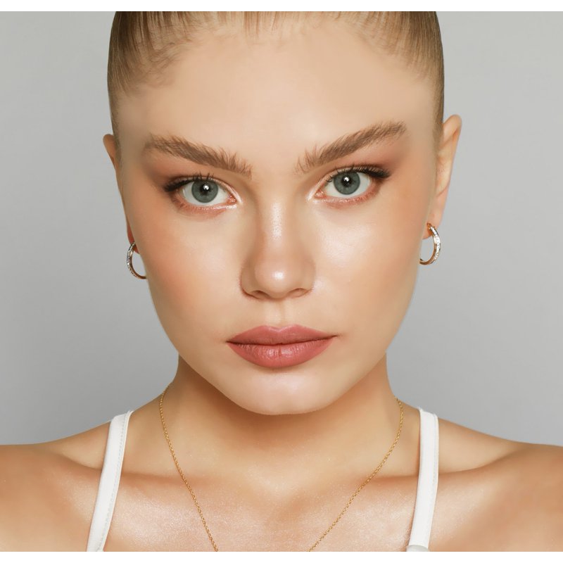 14K Gold Plated Sterling Silver Crystal Hoop Earrings for Women - Hypoallergenic, Secure Click-Top Closure