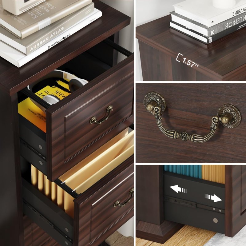 4-Drawer Vertical File Cabinet for Home Office & Office Storage