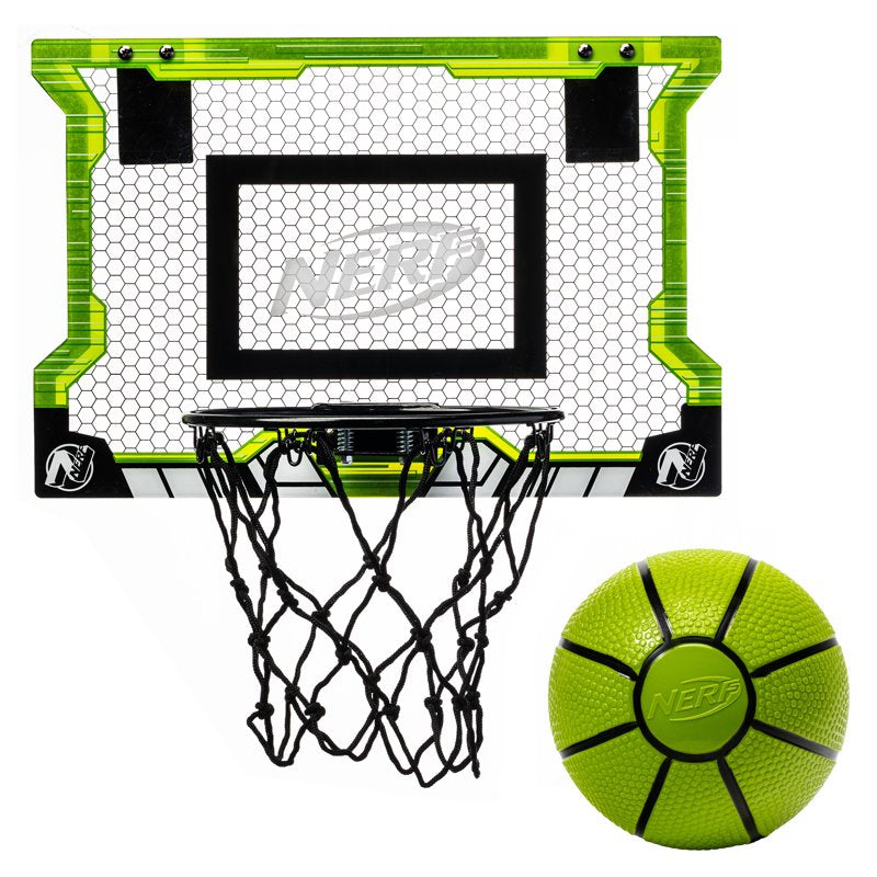 Mini Over-the-Door Basketball Hoop Set with Steel Rim & NERF Basketball