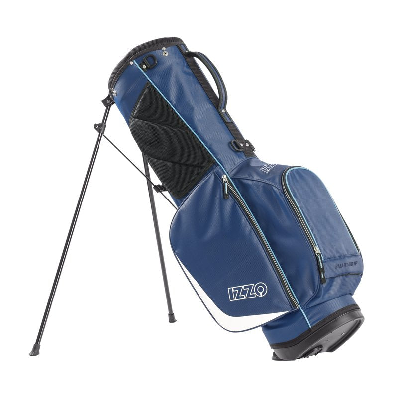 Izzo Ultra-Lite Stand Bag Navy/Light Blue - 3.2 lb Golf Stand Bag